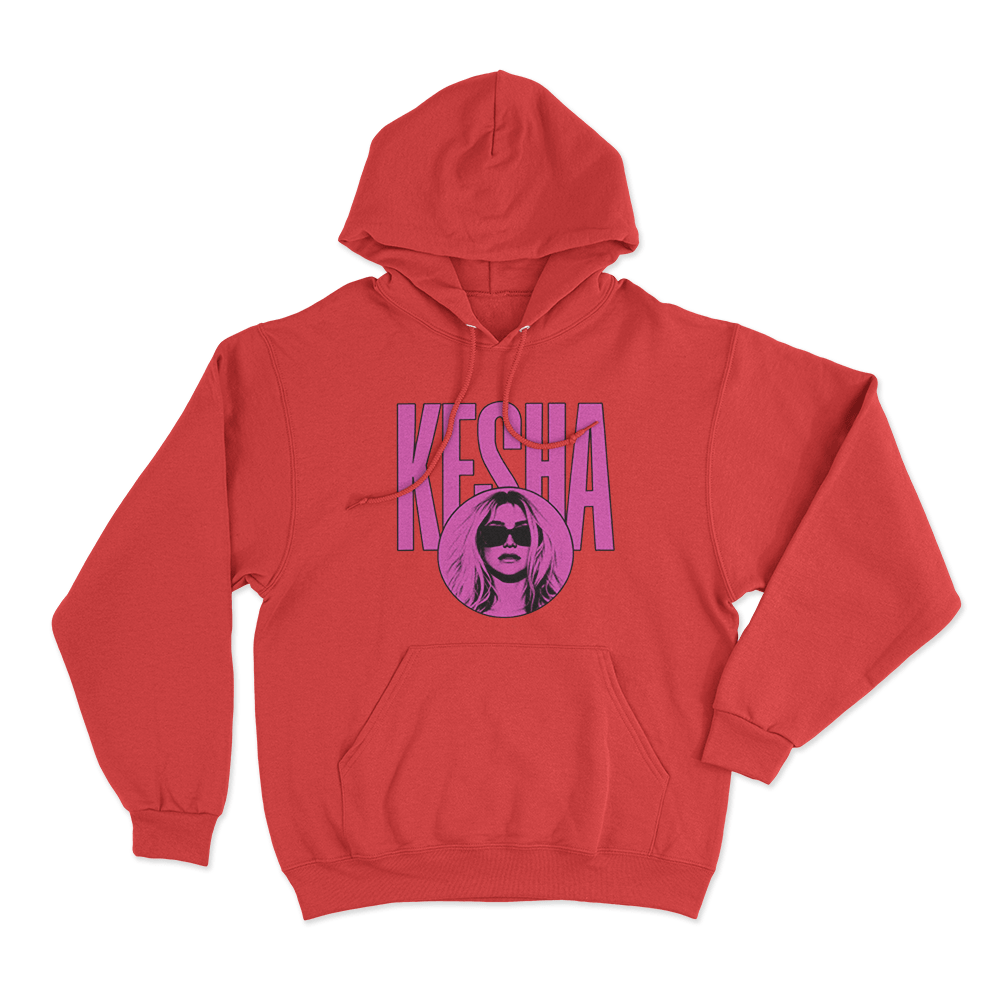 Kesha Pink Portrait Unisex Hoodie Red Kesha Pink Portrait Unisex Hoodie Red