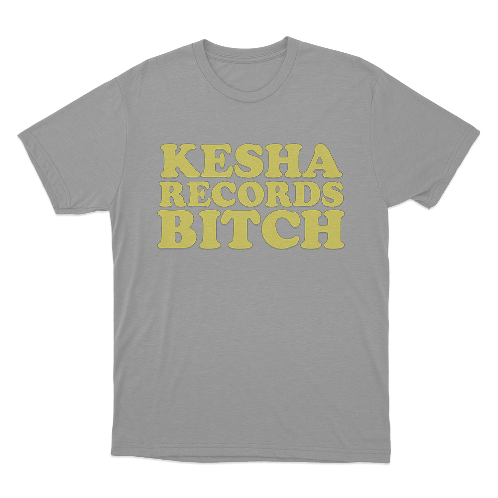 Kesha Records Bitch Unisex T Shirt Grey Kesha Records Bitch Unisex T Shirt Grey