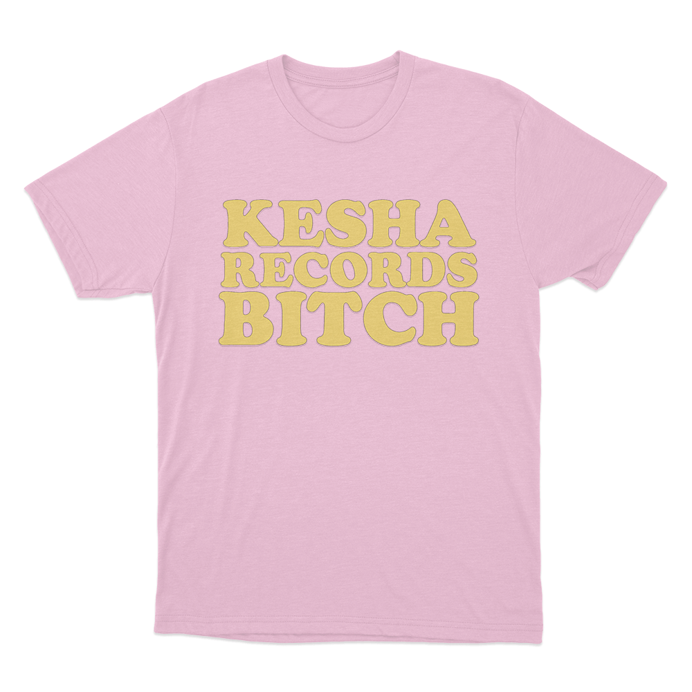 Kesha Records Bitch Unisex T Shirt Pink Kesha Records Bitch Unisex T Shirt Pink