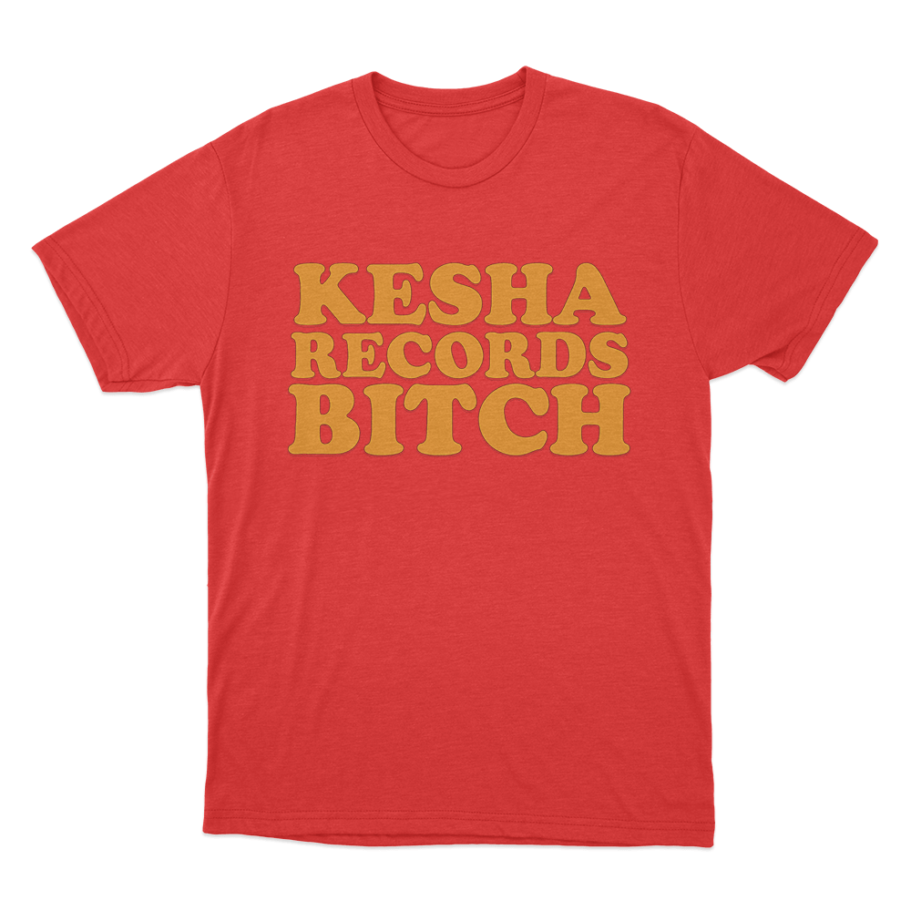 Kesha Records Bitch Unisex T Shirt Red Kesha Records Bitch Unisex T Shirt Red